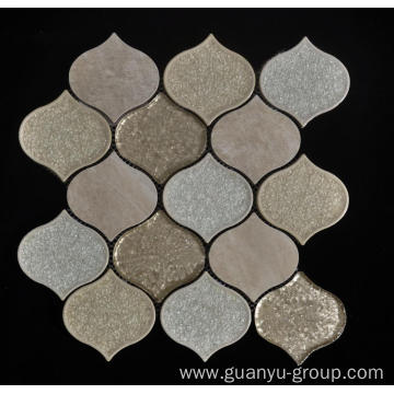 Water Drop Porcelain Glass Mixed Mosaic Tile